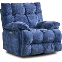41.5" Wide Upholstered Recliner, Oversized Power Swivel Rocker Recliner Chair with USB & Type-C Port
