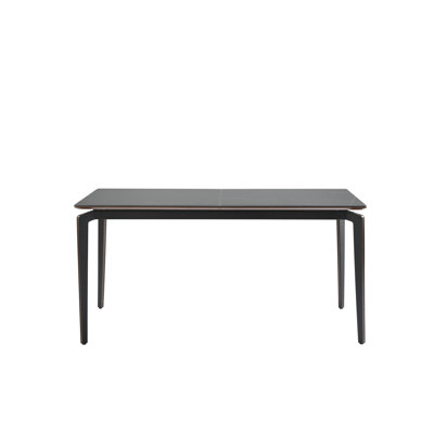 Arguello Contemporary Extendable Rectangular Dining Table With Sintered Stone And Wood Table Top - Seats Up To 6 by Wrought Studio