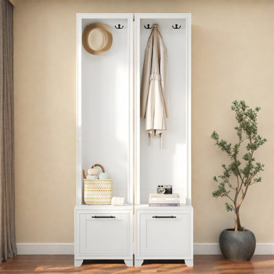 70.8"H Hall Tree with Bench and Storage Drawer by Winston Porter