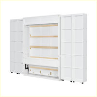 Modern Murphy Bed Wall Bed with Storage Doors by Red Barrel Studio