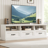 70" TV Stand with Drawers for 75/80 inch TV, Black Long Entertainment Center with Storage, Wood TV Console/Television Stands/Media Console/TV Cabinet