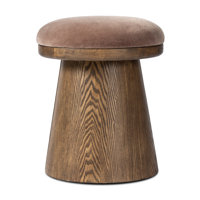 Bea Accent Stool-Antique Walnut by Corrigan Studio