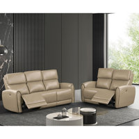 2 Piece Upholstered Power Sofa Set With USB Charging Ports by Hokku Designs