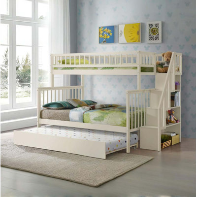 Stairway Bunk Bed With Trundle by Harriet Bee