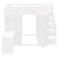 Rustic House Bunk Bed With Slide And Built-In Ladder, Solid Pine Wood And MDF by Harriet Bee