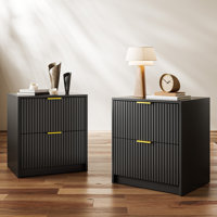 Nightstand With 2 Drawers (set Of 2) by Latitude Run