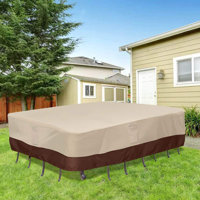 Waterproof Patio Furniture Set Cover With Padded Handles, Patio/Outdoor Table Cover, Patio/Outdoor Dining Rectangular Table Chairs Cover Medium
