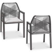 Set Of 2 Dining Chairs With Arms by Hokku Designs