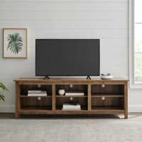 Essential 70" Rustic Wood TV Stand - Rustic Oak by Winston Porter