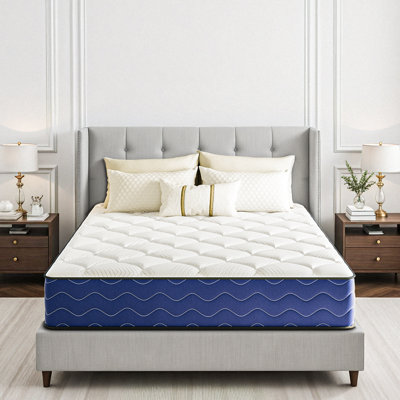 8"/10"/12" Medium Hybrid Mattress With Memory Foam – Anti-Static Technology 10-Year Warranty & Certipur-US, OEKO-TEX, SGS Certified by Alwyn Home