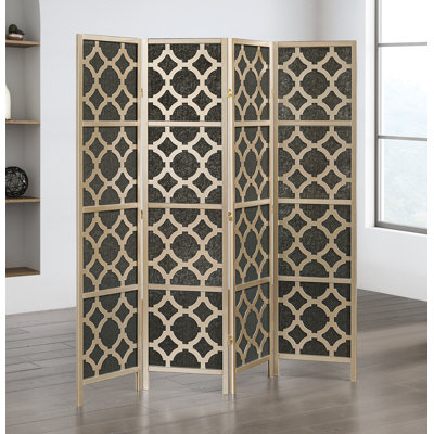 Virelle 4-panel Room Divider, Decorative Folding Freestanding Privacy Screen by Lark Manor