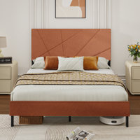 Upholstered Bed Frame with Headboard