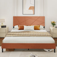 Upholstered Bed Frame with Headboard