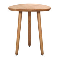 Pick Shape Top Table, 3-legged Natural Finish Side Table - Handcrafted Small End Table - Versatile Nightstand And Coffee Table For Living Room, Bedroo by George Oliver