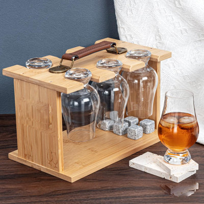 Bamboo Whiskey Wine Glass Stand by Winston Porter