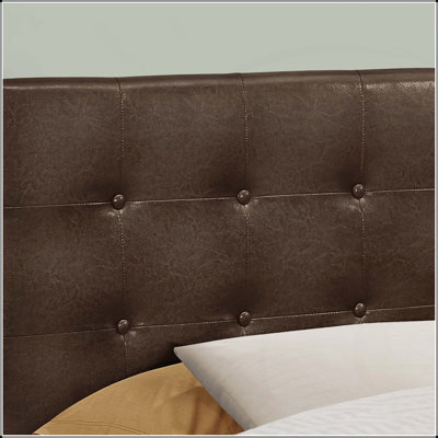 Bed, Headboard Only, Bedroom, Upholstered, Leather Look, Transitional by Winston Porter