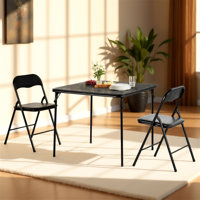 3PCS Foldable Dining Table and Chair Set by Ebern Designs