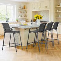 Wittig Patio Bar Stools With High Back And Armrests (Set Of 4) by Lark Manor