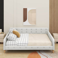 Queen Size Upholstered Daybed With 4 Support Legs by Red Barrel Studio