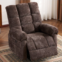 Oversized Power Lift Recliner Chair with Massage and Heat for Elderly, 26" Extra Wide Lift Chair for Big and Tall, Chenille Electric Lift Recliner wit by Red Barrel Studio