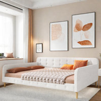 Upholstered Daybed With 4 Support Legs