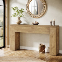 63-Inch Wooden Foyer Table With With 2 Hidden Drawers by Ebern Designs