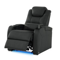 Home Theater Seating Dual Power Movie Theater Chairs Theater Recliner Sofa by Wrought Studio