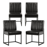 Faux Leather Upholstered Metal Side Chair by Ebern Designs
