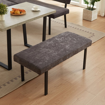 43.3-Inch Premium Soft Fabric, Modern Bench With Upholstery And Metal Legs by Ebern Designs