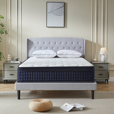 12" Cooling Gel Memory Foam Hybrid Mattress – Medium Firm for Pressure Relief, Mattress in a Box by Alwyn Home