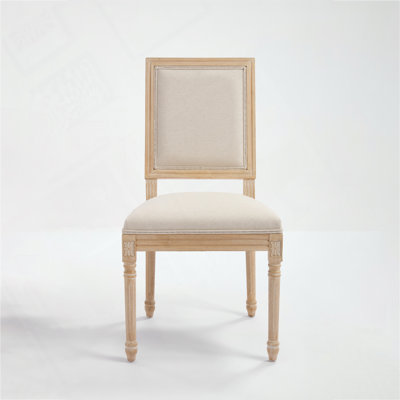 Upholstered Dining Chair with Wood Legs by Ophelia & Co.