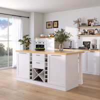 72" Modern Kitchen Island With Wine Storage by Hokku Designs