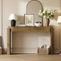 Console Table In Fluted Design With 2 Drawers by Latitude Run
