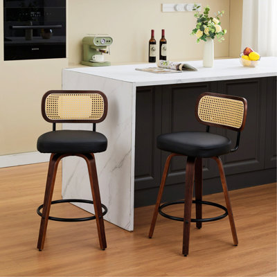 Set Of Counter Height Bar Stools, Swivel Upholstered Counter Stools For Dining Room