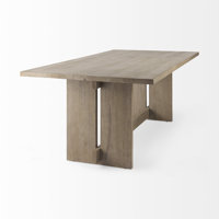 84" Taupe Dining Table by Bungalow Rose