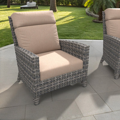 24.5 x 27 inch Outdoor Cushion For High Back Chair, 6 inch Thick Outdoor Replacement Cushion, Adirondack Chair Cushion Set by Hokku Designs
