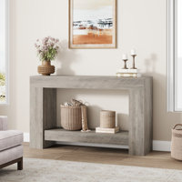47.24 Inches Long Console Table for Entryway, 2-Tier Large Sofa Table with Storage, Wood Farmhouse Console Table for Living Room, Wooden Entrance Entr by Gracie Oaks