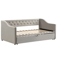Upholstered Daybed With Pull-Out Trundle Bed by Wildon Home