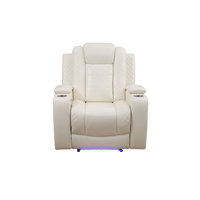 36"Breathing Leather Power Recliner With LED Light & USB Port – Electric Adjustable Chair by Ivy Bronx
