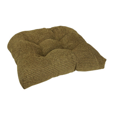 19-Inch Rounded Back Jacquard Chenille Chair Cushion by Winston Porter
