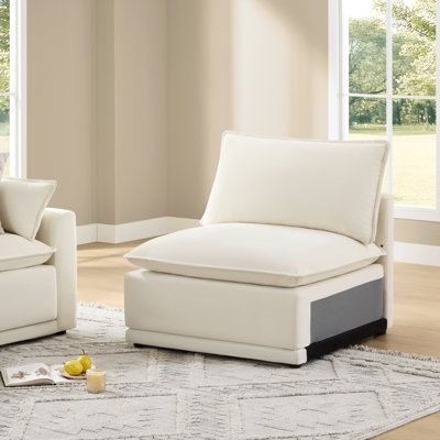 Cloud Oversized Armless Chair by Latitude Run
