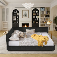 Modern Upholstered Daybed with Channel-Tufted Backrest, queen Size by Hokku Designs