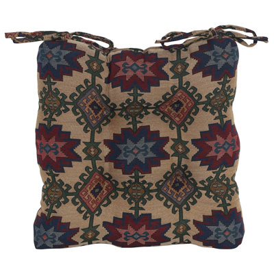 16-Inch Square Woven Tapestry Tufted Chair Cushions (Set Of 2) by Winston Porter