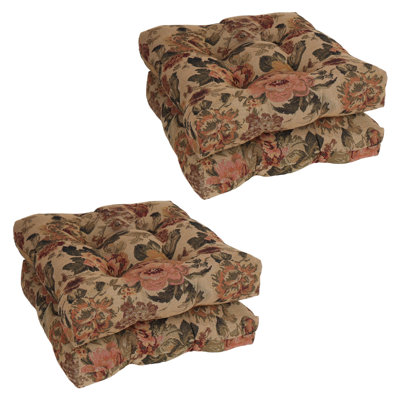 19-Inch Square Tapestry Tufted Dining Chair Cushions (Set Of 4) by Winston Porter