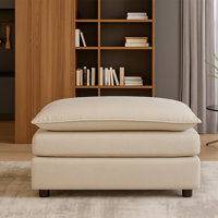 Upholstered Chenille Ottoman by Latitude Run