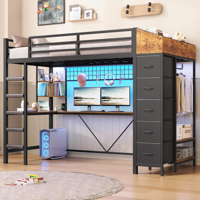 Twin Bed With Desk by Mason & Marbles