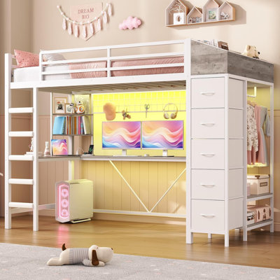 Twin Bed With Desk by Mason & Marbles
