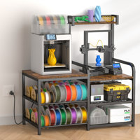 3D Printer Table With Filament Storage Rack, Heavy Duty Table Holds 3D Printer, Spools, Filament Dryer, Metal Spool Holder For PLA/ABS/TPU/Nylon, Fila by 17 Stories