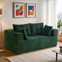 Modern Corduroy Loveseat Bean Bag Sofa by Orren Ellis