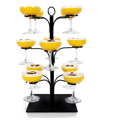 Holds 12 Glasses, Compatible With Champagne Glasses Up To Tall, Drink Tree And Champagne Tower Stand , Hosting Essentials by Mercer41
